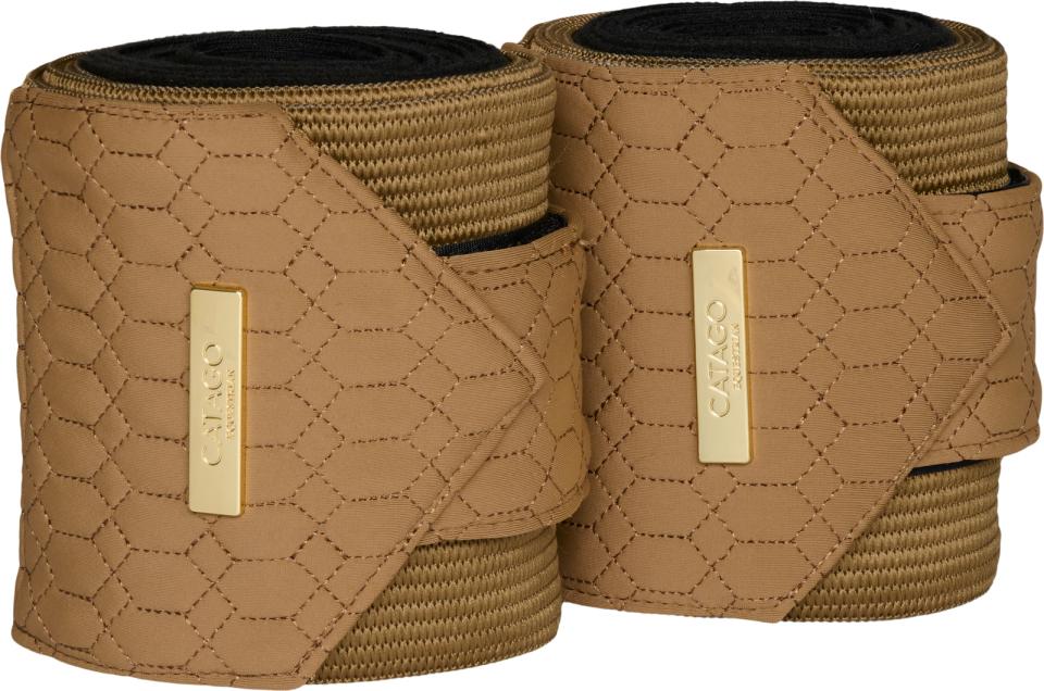 Catago Fir Tech Dressage Saddlepad & Bandages Set - Black/Kangaroo