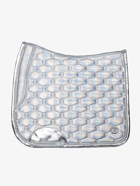 PS of Sweden - Holiday Dazzling Metallic Dressage Saddlepad - Dazzling Silver