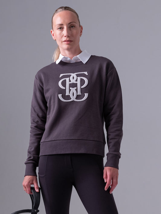 PS of Sweden - Karla Monogram Sweatshirt - Dark Grey