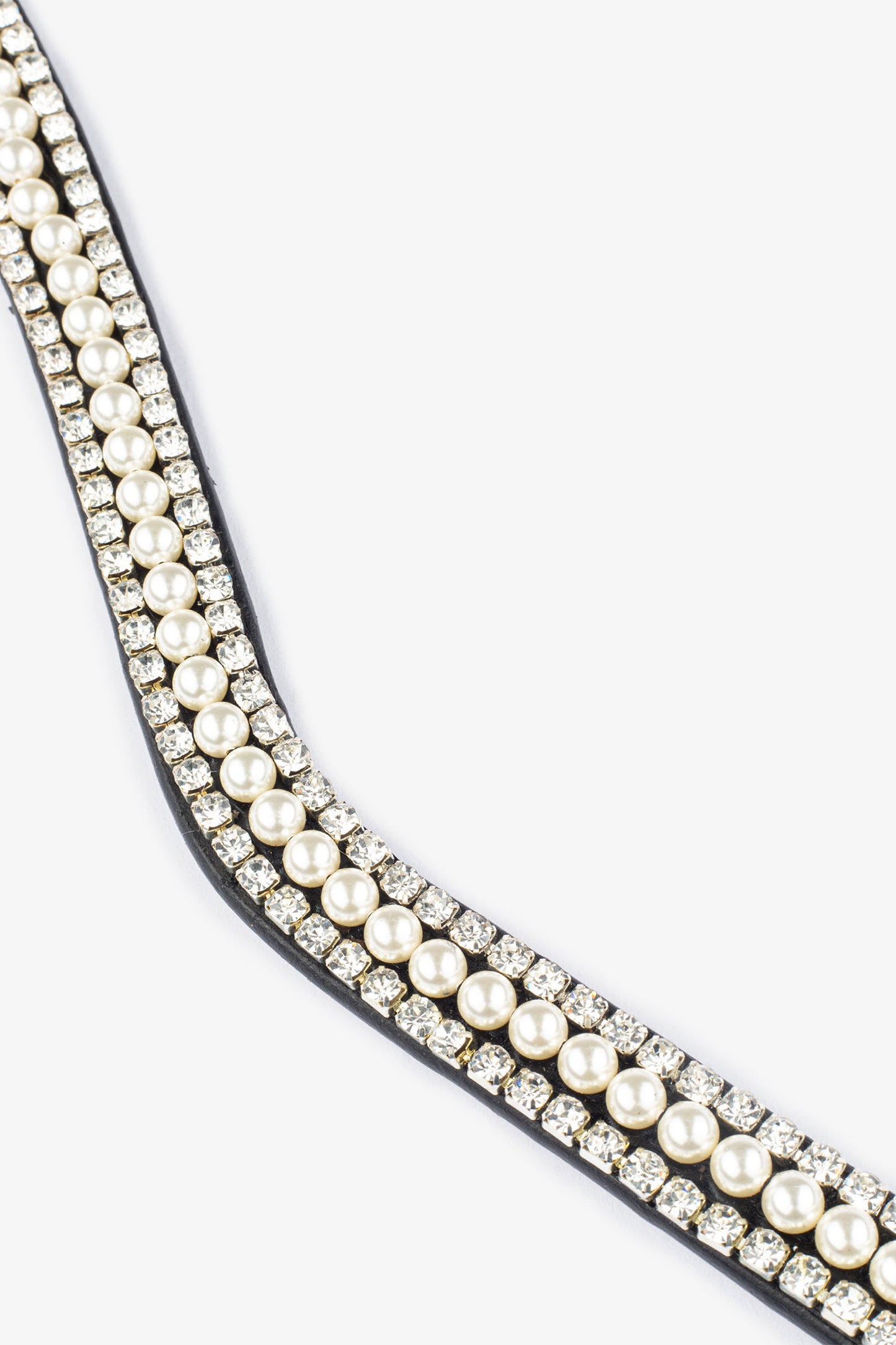 PS of Sweden - Pearl Crystal Browband - Clear/White