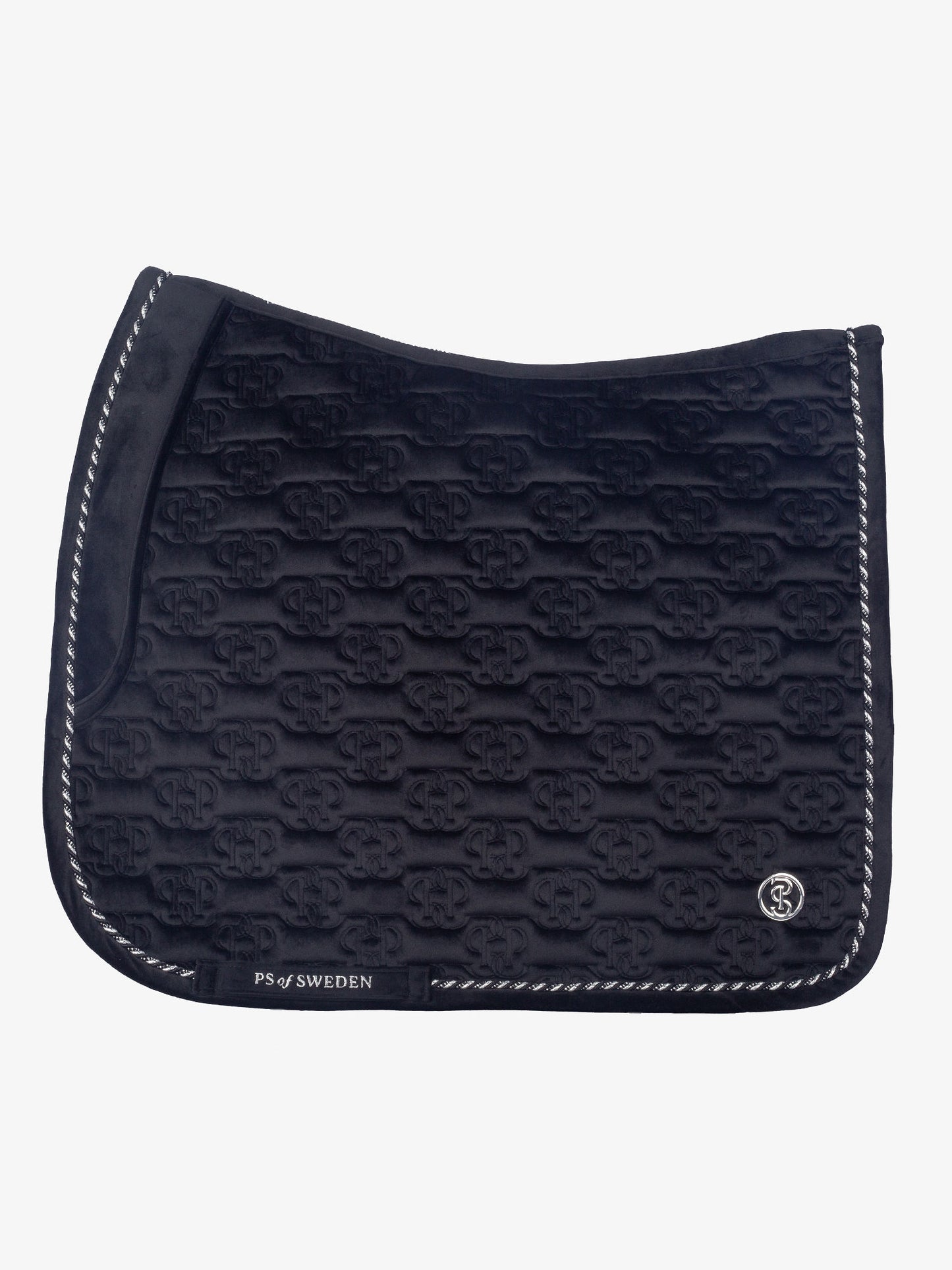 PS of Sweden Velvet Monogram Saddlepad - Dressage Saddlepad & Bandages - Black