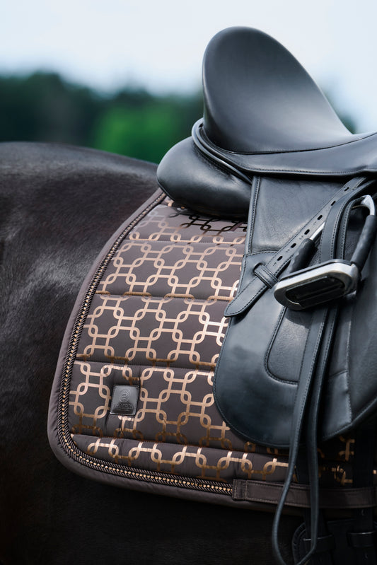 Eskadron Platinum - Glossy Chain Crystal Saddlepad