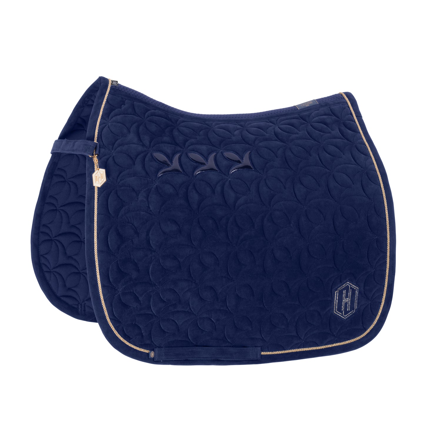 Eskadron Heritage Velour Emblem Saddlepad - Dressage - True Blue