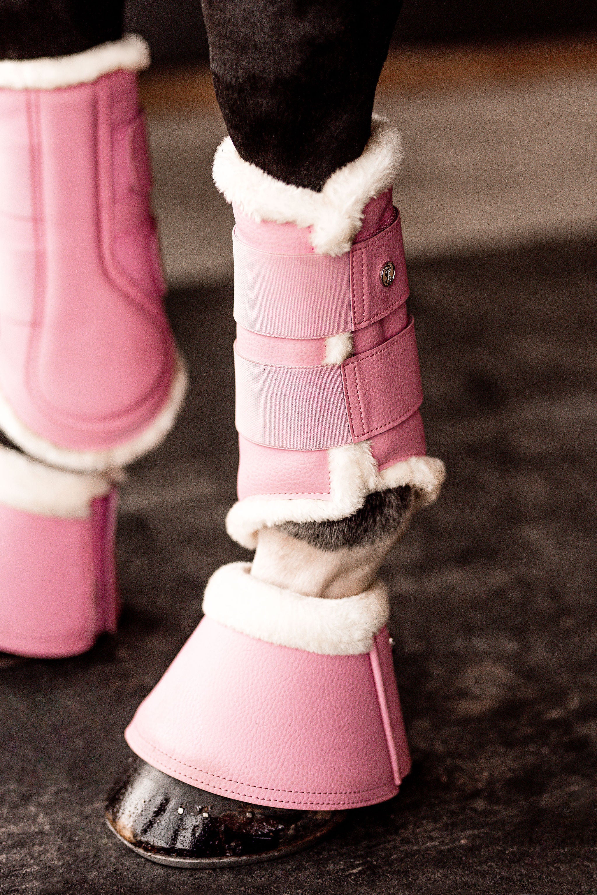 Pink hot sale brushing boots